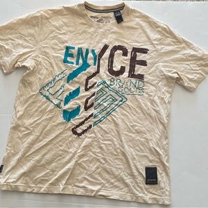 Enyce Vintage Brown and Blue Graphic Tee